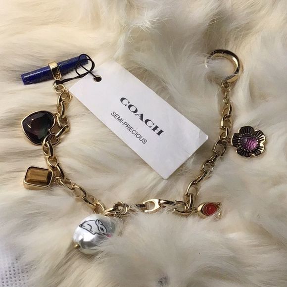NWT Coach Semi-precious Gem Bracelet